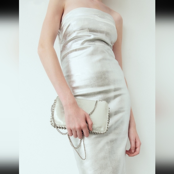 Zara Clutch Bag With Studs - Picture 2 of 9